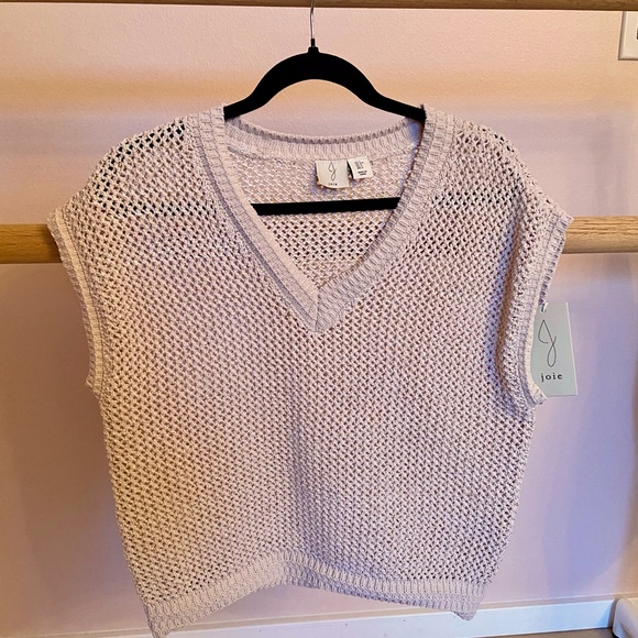 Joie Knit w/ Sequins Boxy Sweater Vest NWT - Picture 3 of 7